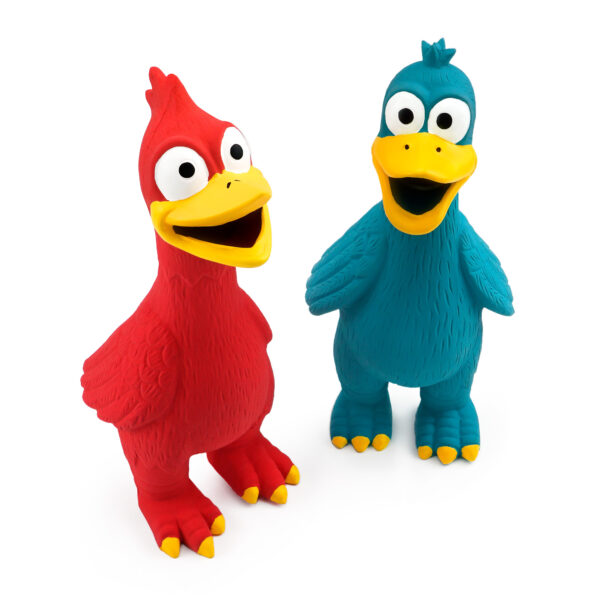 Chiwava 2 Pack Squeaky Latex Dog Toys Standing Chicken Assorted Color - immagine 9