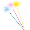 Chiwava 3 Pack 31" Feather Cat Toy Wand Sunflowers with Bell