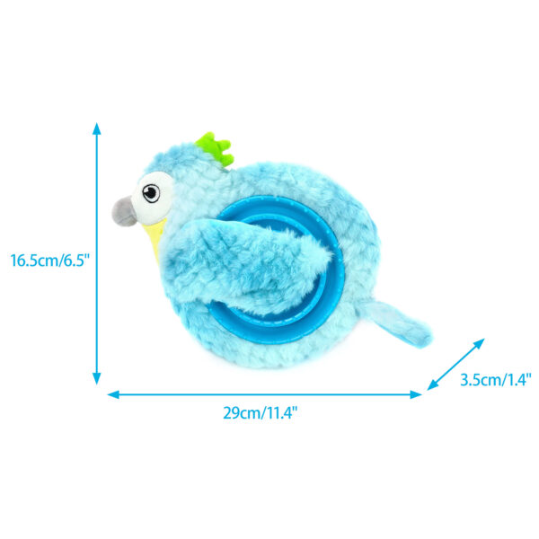 Chiwava 2 in 1 Interactive Squeaky Crinkle Plush Dog Toy Bird with Slow Food Bowl for Small Medium Dogs – Bild 2