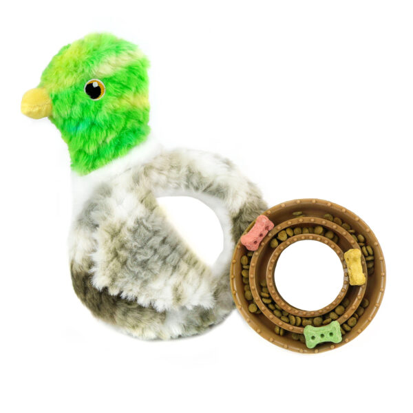 Chiwava 2 in 1 Interactive Squeaky Crinkle Plush Dog Toy Duck with Slow Food Bowl for Small Medium Dogs - 图片 8