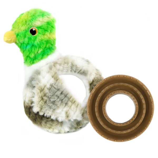 Chiwava 2 in 1 Interactive Squeaky Crinkle Plush Dog Toy Duck with Slow Food Bowl for Small Medium Dogs - 图片 10