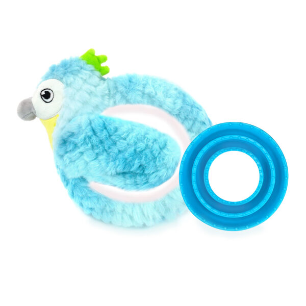 Chiwava 2 in 1 Interactive Squeaky Crinkle Plush Dog Toy Bird with Slow Food Bowl for Small Medium Dogs - Imagen 8