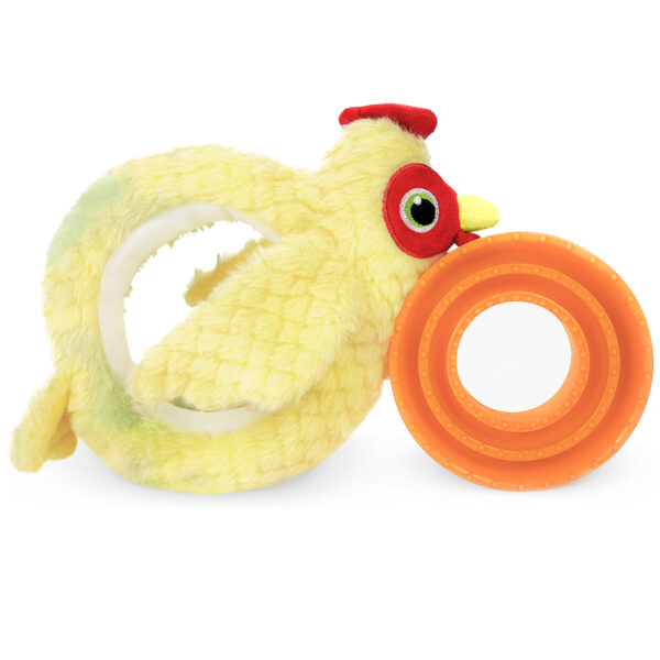 Chiwava 2 in 1 Interactive Squeaky Crinkle Plush Dog Toy Chicken with Slow Food Bowl for Small Medium Dogs - 图片 13